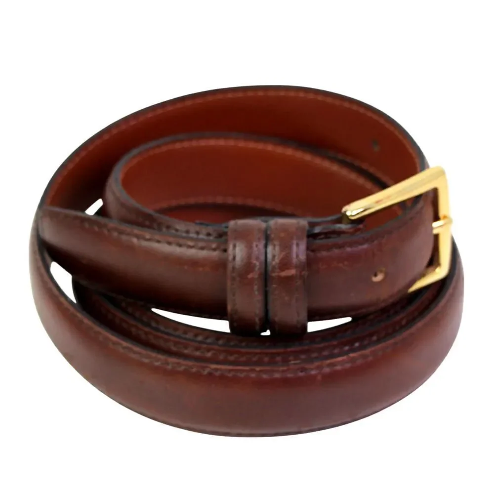 Made in USA BROWN GENUINE LEATHER 7/8
